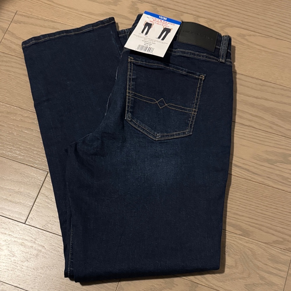 10/30 Lucky🍀Brand Dark Blue Mid Rise Straight Jeans - Picture 3 of 5